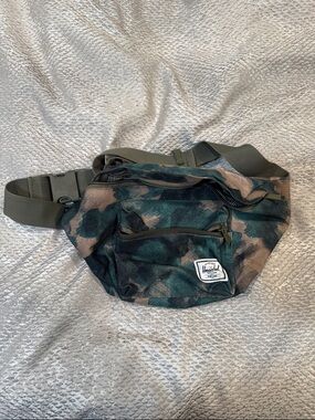 Herschel Supply Company Green and Brown Camo Belt Bag